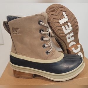 SOREL Women's Slimpack III Khaki II Waterproof Winter Boots NL3810-297 size 5.5